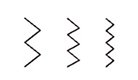 Zigzag Stitchの3種類の縫い目